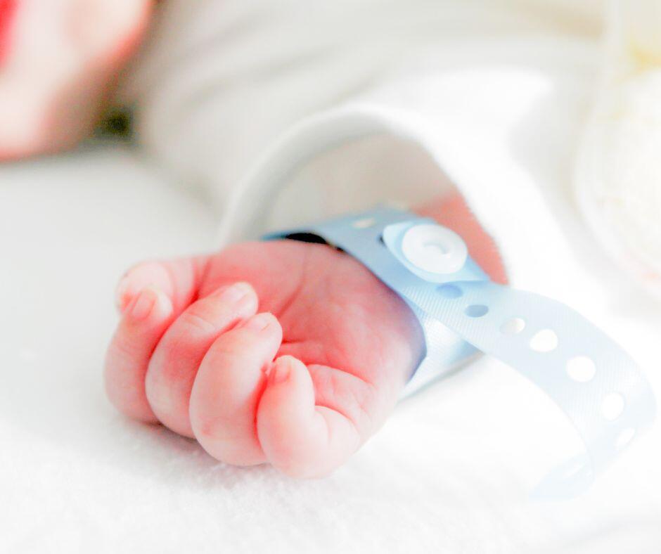 stock photo of newborn baby at hospital