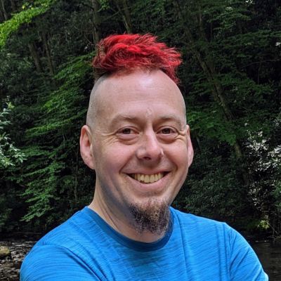 Eric, a hopeful adoptive dad with a red mohawk