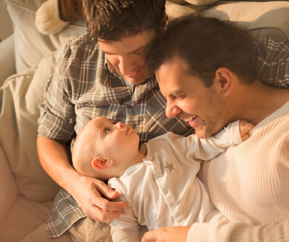 are-we-ready-to-adopt Gay couple with adopted newborn baby