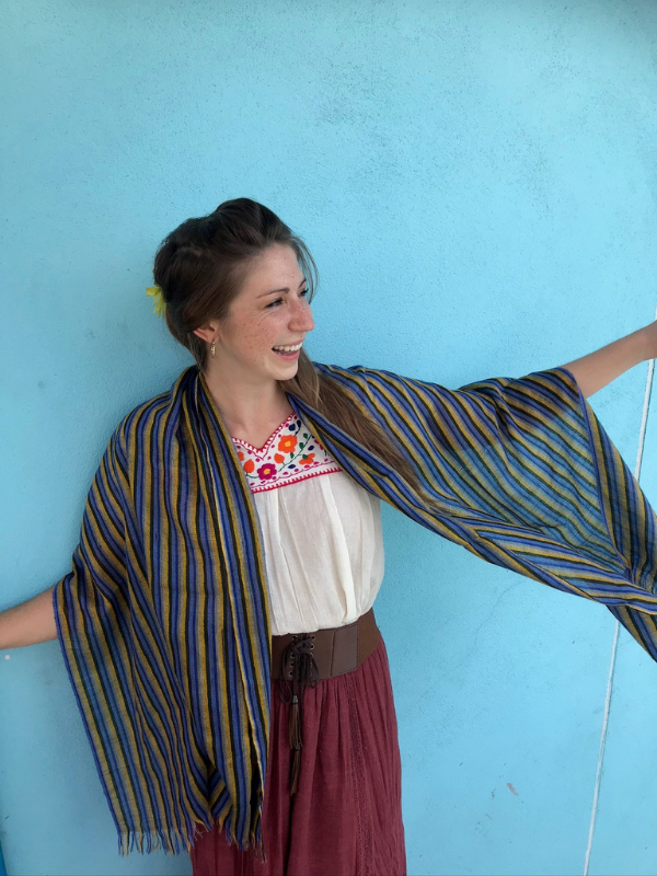 Spanish-speaking Austin adoption specialist Kailyn in traditional Mexican dress