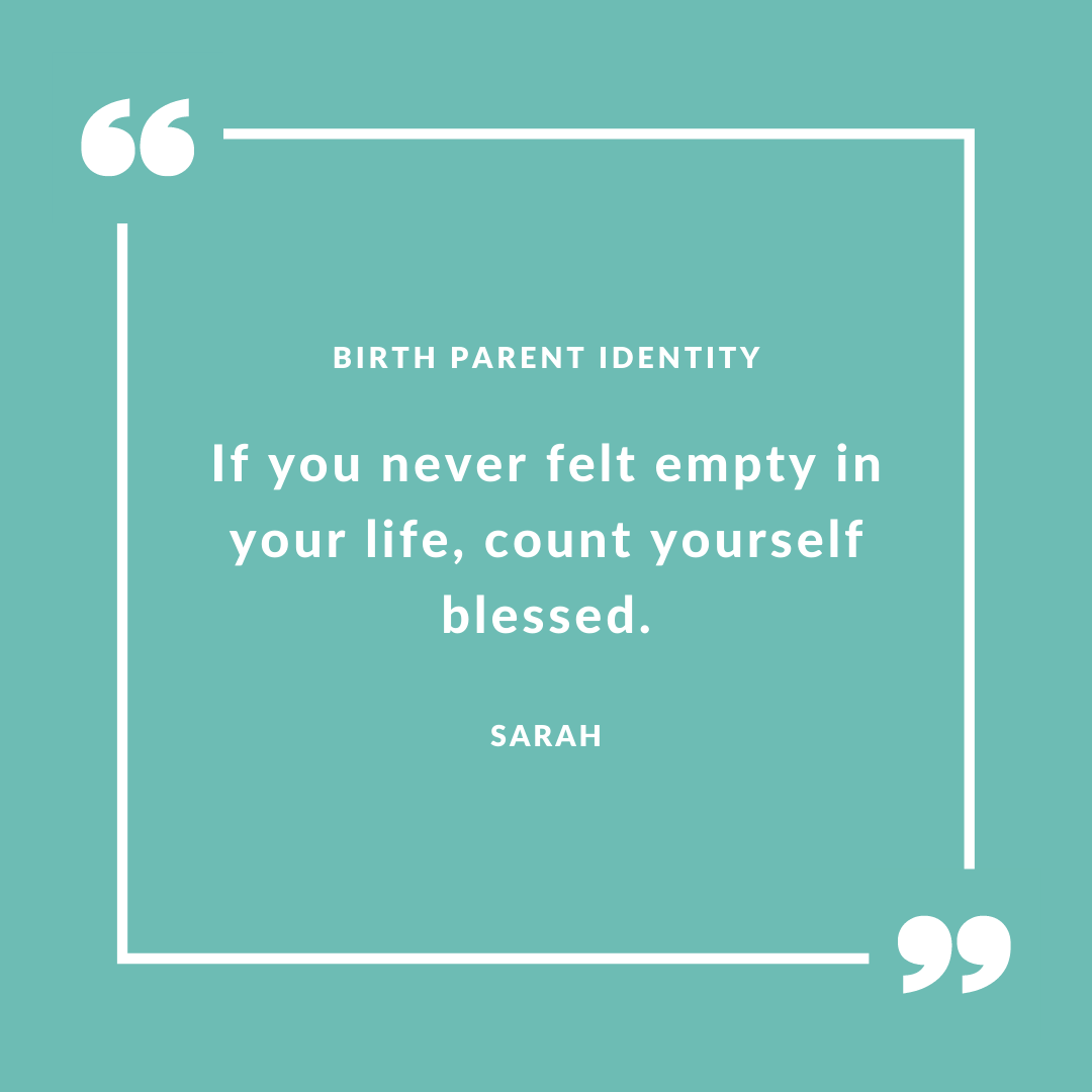 Quote from birth mother Sarah