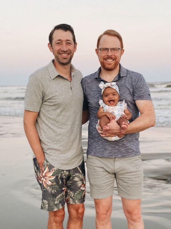 Dallas adoptive family at the beach