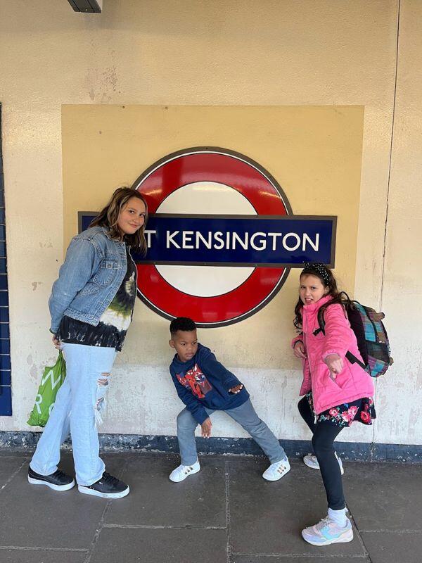 Photos of transracial adoptive family's kids in London