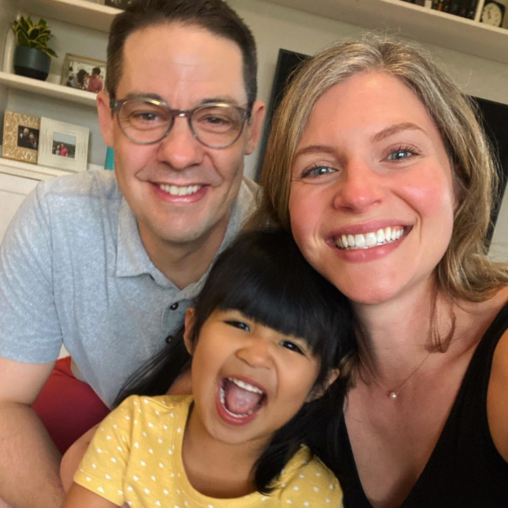 Jessica and Will, parents of a transracial adoptive family that hopes to adopt again.