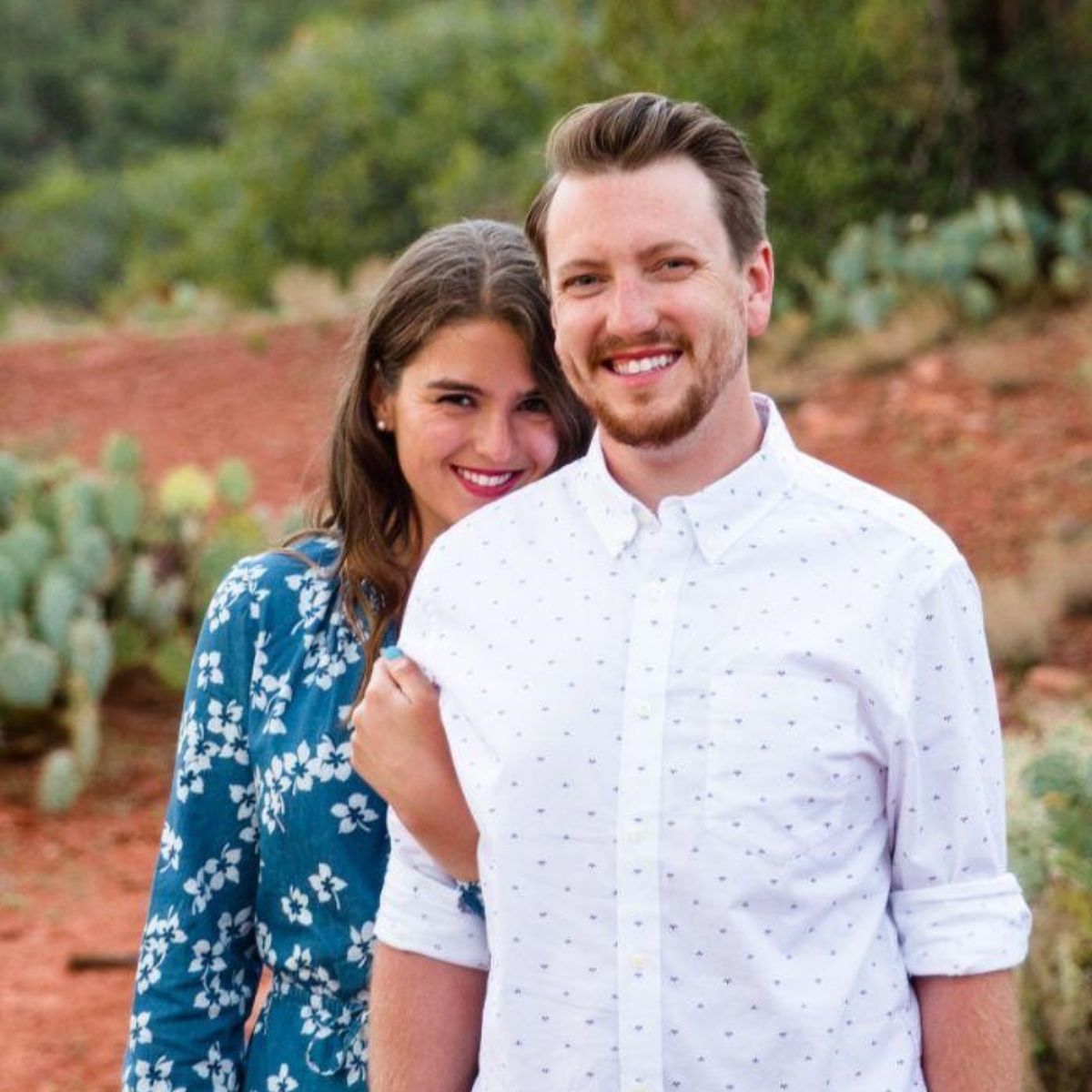 White hopeful adoptive parents Jennifer and Marty in the desert