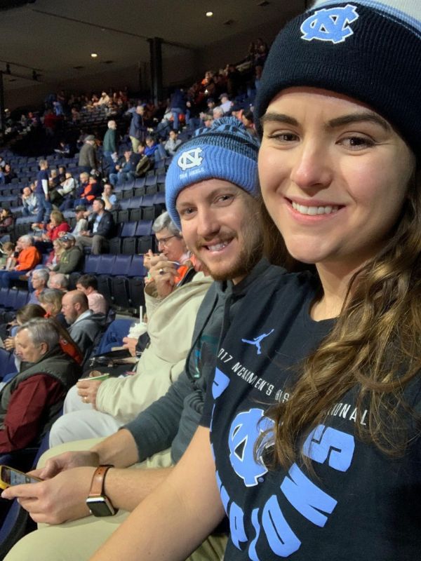 Hopeful adoptive parents rom North Carolina at a football game